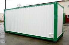 Kármentesítős konténer, fehér-zöld